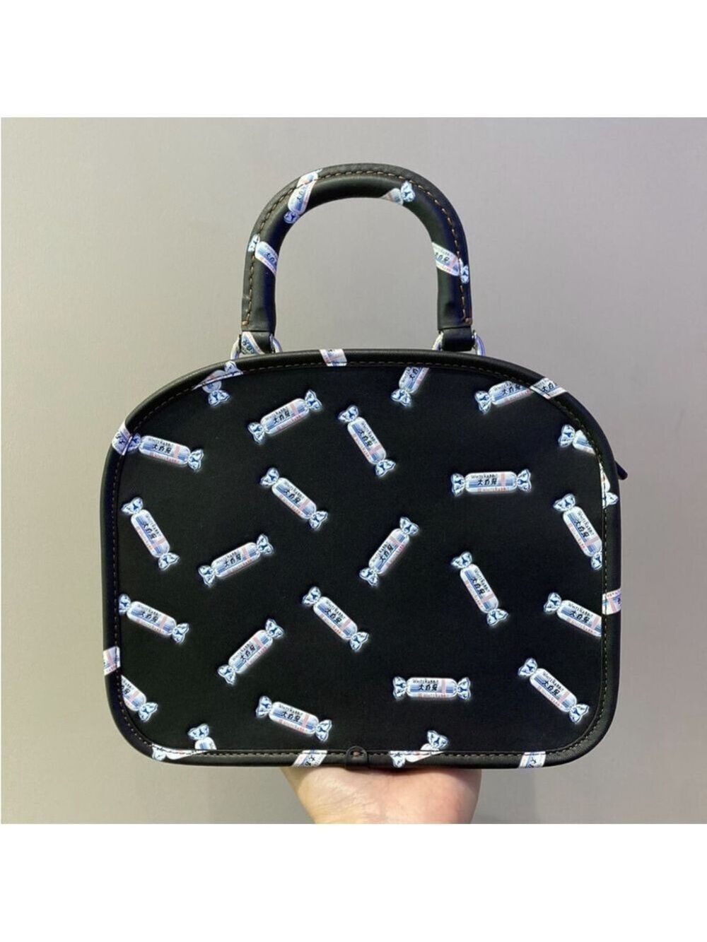 COACH White Rabbit Candy Lunar New Year Top Handle Lunchbox Bag Black NWT RARE